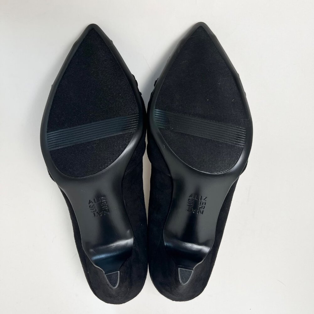 NATURALIZER Margret Pointed Toe Pump Suede-like Black Fabric 8.5 M NWB - Picture 7 of 8